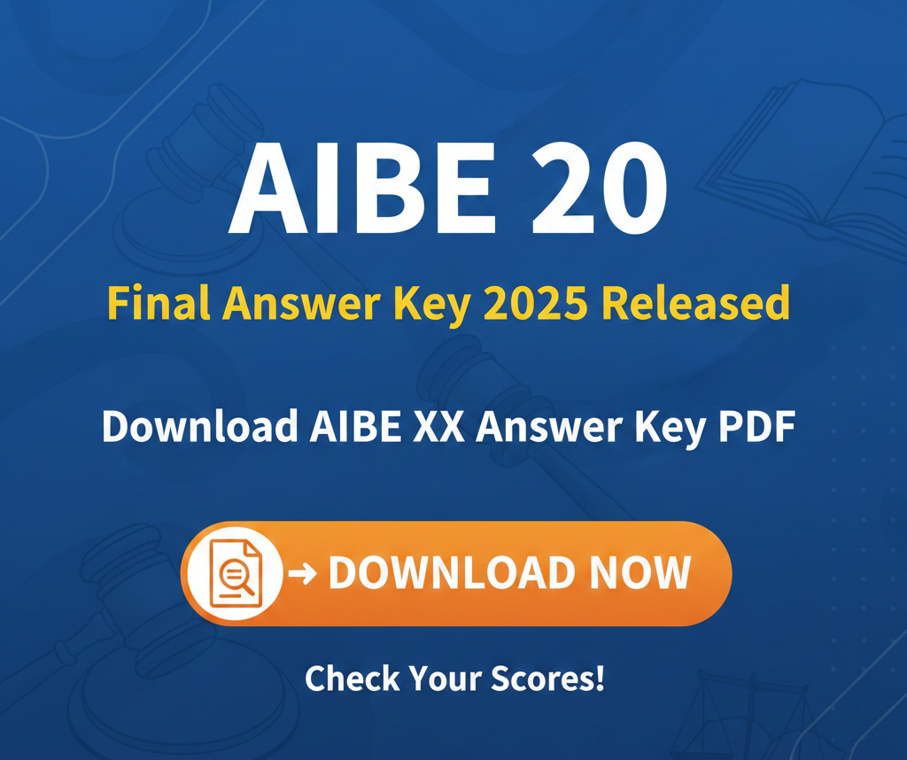 AIBE 20 Final Answer Key 2025 Released – Download AIBE XX Answer Key PDF