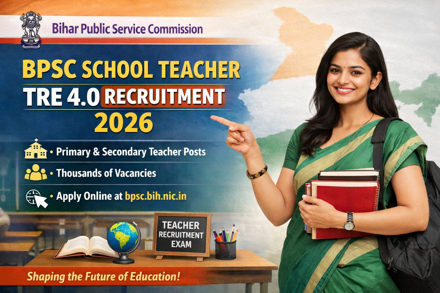 BPSC School Teacher TRE 4.0  Recruitment 2026 | 44000+ Vacancy | Apply Online