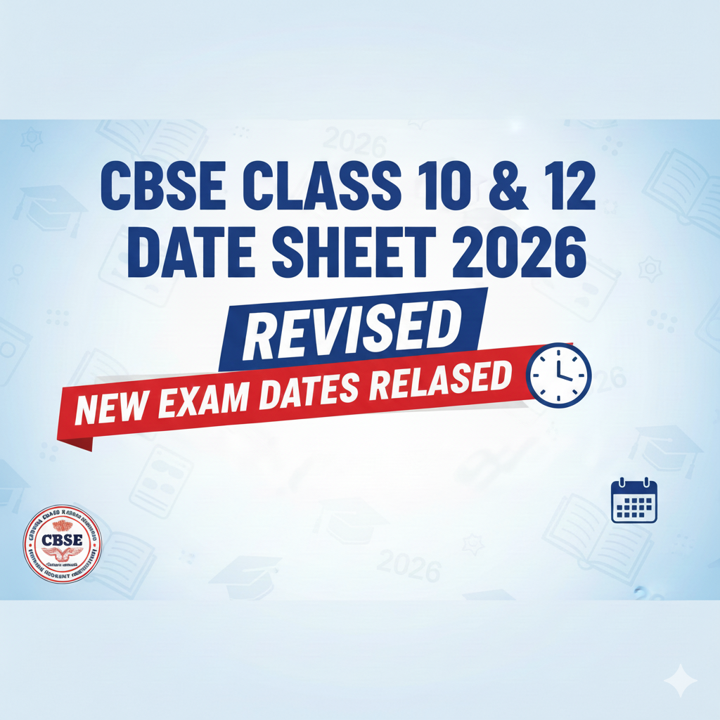 CBSE Class 10 & 12 Date Sheet 2026 Revised – New Exam Dates Released