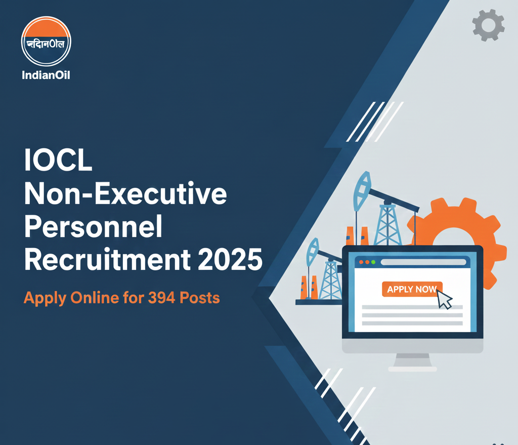 IOCL Non-Executive Personnel Recruitment 2025 – Apply Online for 394 Posts