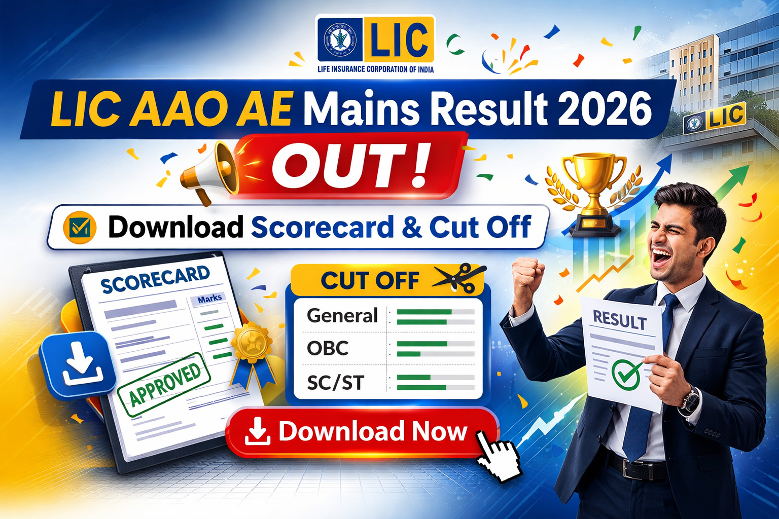 LIC AAO AE Mains Result 2026 Out – Download Scorecard & Cut Off
