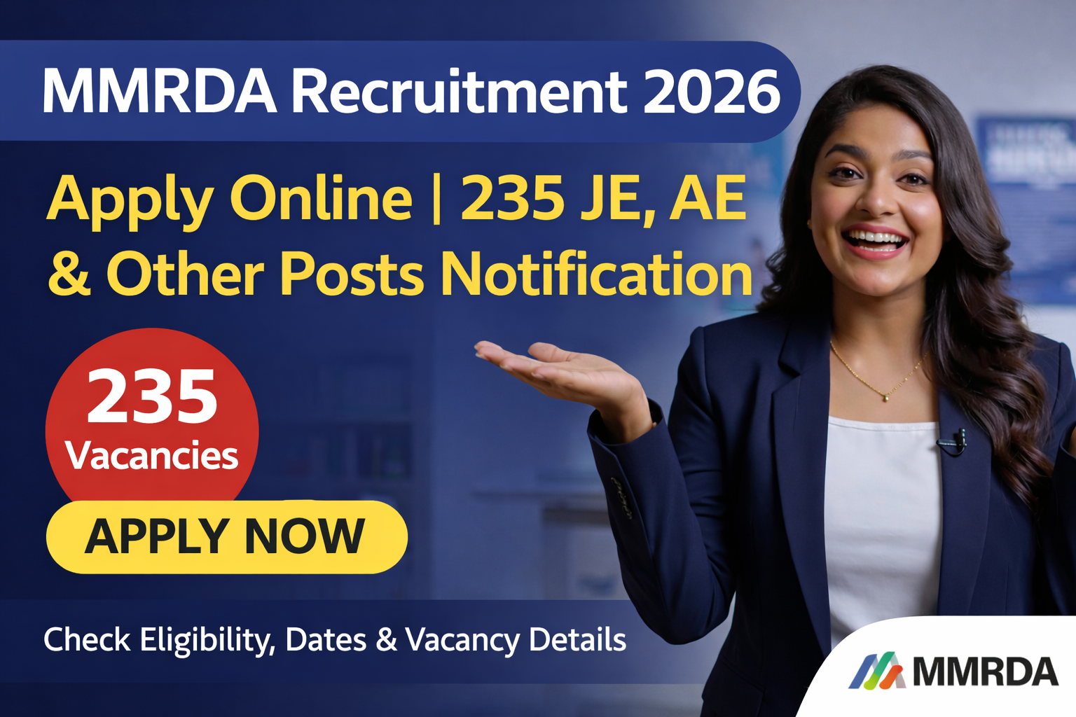 MMRDA Recruitment 2026 Apply Online | 235 JE, AE & Other Posts Notification