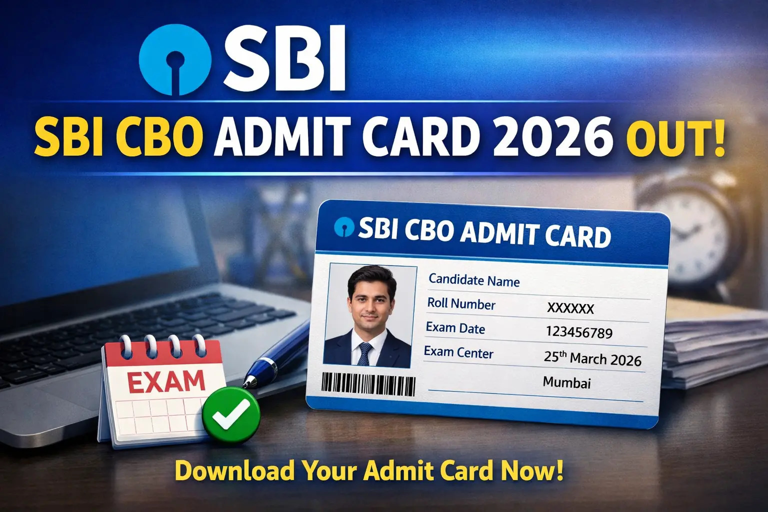 SBI CBO Admit Card 2026 Out | Download Circle Based Officer Hall Ticket