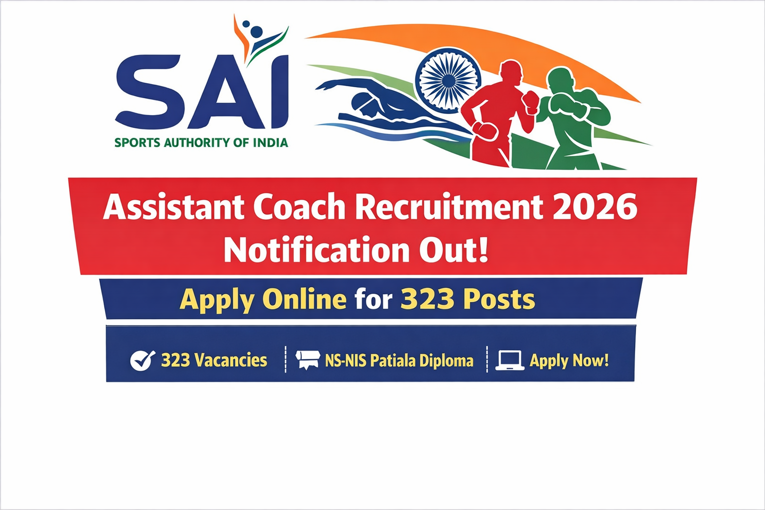 Sports Authority of India Assistant Coach Recruitment 2026 Notification Out