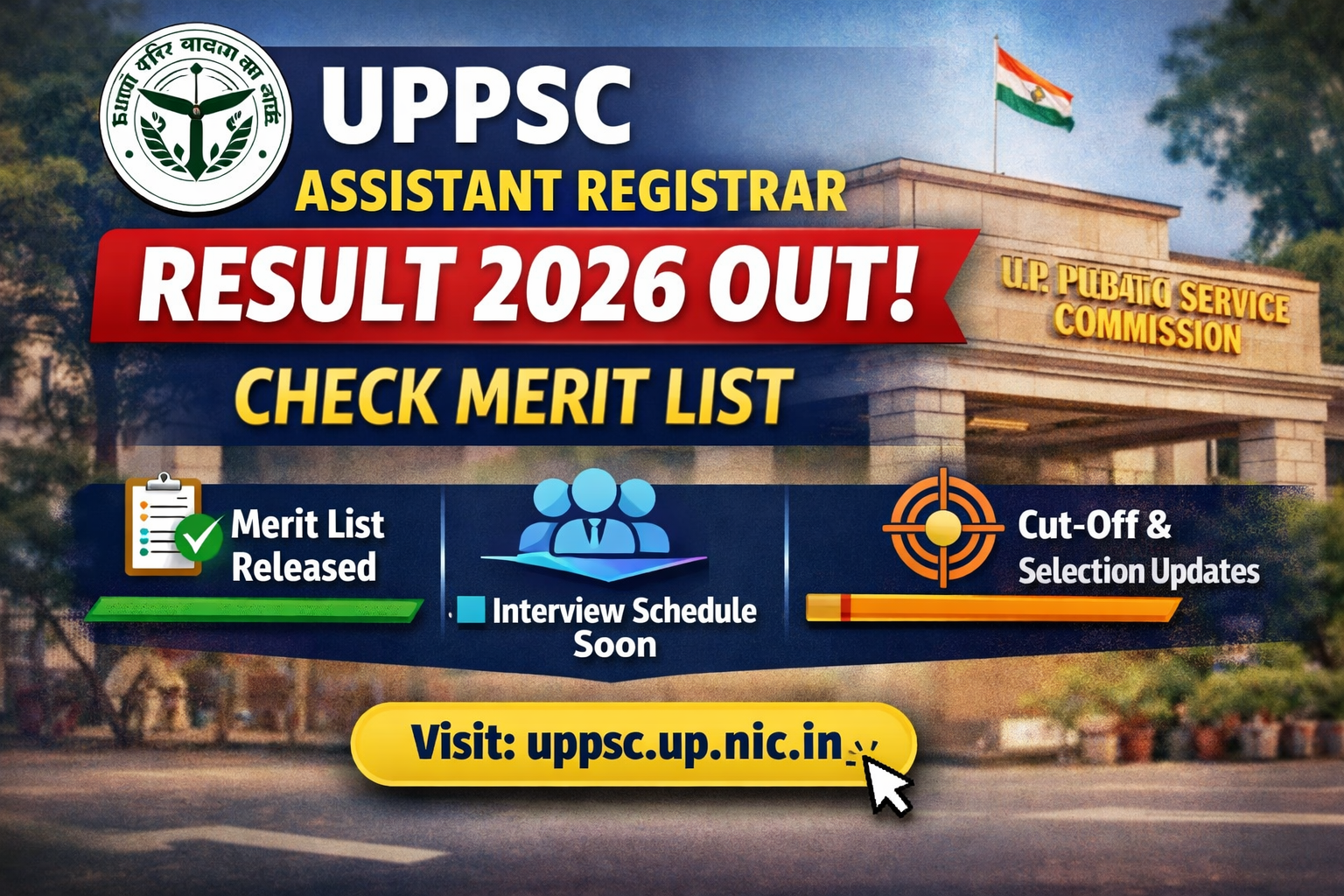 UPPSC Assistant Registrar Result 2026 Out | Check Merit List