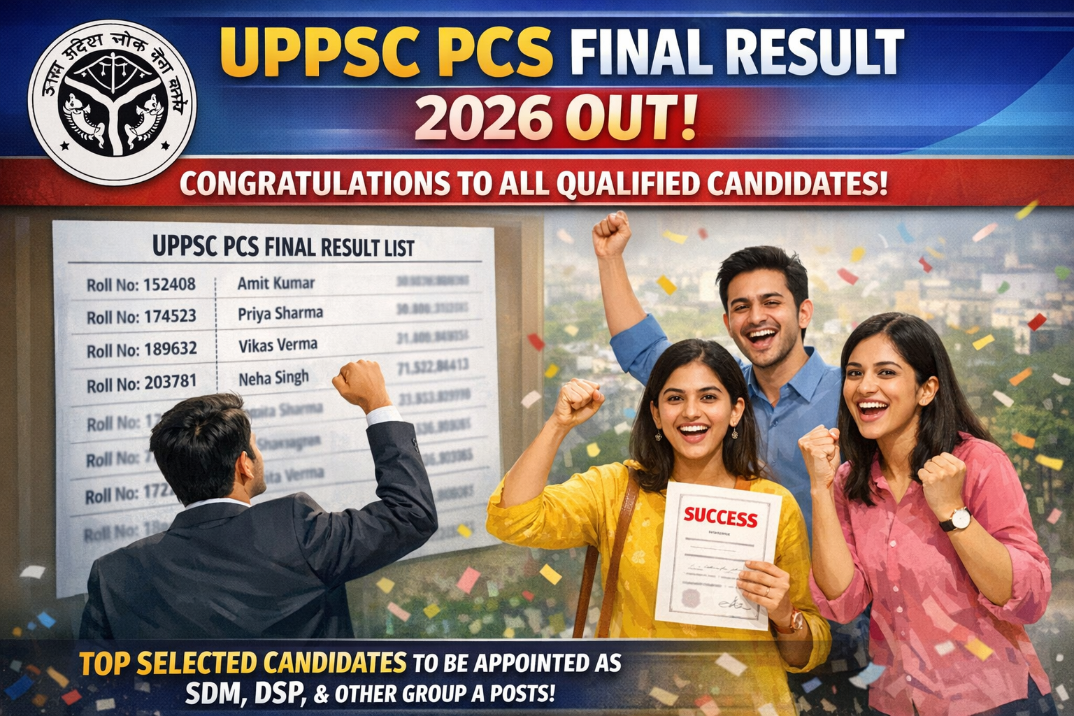 UPPSC PCS Final Result 2026 Out